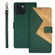 iPhone 15 Pro Max idewei Two-color Splicing Leather Phone Case - Green