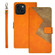 iPhone 15 Pro Max idewei Two-color Splicing Leather Phone Case - Orange