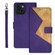 iPhone 15 Pro Max idewei Two-color Splicing Leather Phone Case - Purple