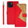 iPhone 15 Pro Max idewei Two-color Splicing Leather Phone Case - Red