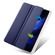 iPad Air 11 2024 3-fold Clear TPU Smart Leather Tablet Case with Pen Slot - Dark Blue