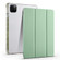 iPad Air 11 2024 3-fold Clear TPU Smart Leather Tablet Case with Pen Slot - Green