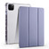 iPad Air 11 2024 3-fold Clear TPU Smart Leather Tablet Case with Pen Slot - Lavender Purple