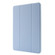 iPad Pro 13 2024 Skin Feel Tri-fold Leather Tablet Case with Pen Slot - Light Blue