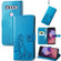 TCL 10 SE Four-leaf Clasp Embossed Buckle Mobile Phone Protection Leather Case - Blue