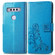 TCL 10 SE Four-leaf Clasp Embossed Buckle Mobile Phone Protection Leather Case - Blue