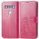 TCL 10 SE Four-leaf Clasp Embossed Buckle Mobile Phone Protection Leather Case - Magenta