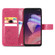 TCL 10 SE Four-leaf Clasp Embossed Buckle Mobile Phone Protection Leather Case - Magenta