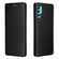 TCL 20 Pro 5G Carbon Fiber Texture Horizontal Flip TPU + PC + PU Leather Case with Card Slot - Black