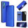 TCL 20 Pro 5G Carbon Fiber Texture Horizontal Flip TPU + PC + PU Leather Case with Card Slot - Blue