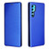TCL 20 Pro 5G Carbon Fiber Texture Horizontal Flip TPU + PC + PU Leather Case with Card Slot - Blue