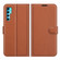 TCL 20 Pro 5G Litchi Texture Horizontal Flip Protective Case with Holder & Card Slots & Wallet - Brown