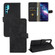 TCL 20 Pro 5G Solid Color Skin Feel Magnetic Buckle Horizontal Flip Calf Texture PU Leather Case with Holder & Card Slots & Wallet - Black