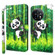 OnePlus 11 3D Painting Pattern TPU + PU Leather Phone Case - Panda Climbing Bamboo OnePlus 11 3D Painting Pattern TPU + PU Leather Phone Case - Panda Climbing Bamboo
