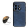OnePlus 11 5G Accurate Hole Two-color Calf Texture PU Phone Case - Blue