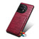 OnePlus 11 5G Denior Imitation Crocodile Leather Back Phone Case with Holder - Rose Red