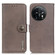 OnePlus 11 5G KHAZNEH Cowhide Texture Flip Leather Phone Case - Khaki