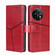 OnePlus 11 Geometric Stitching Horizontal Flip Leather Phone Case - Red