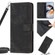 OnePlus 11 Skin Feel Stripe Pattern Leather Phone Case with Lanyard - Black
