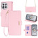 OnePlus 12 5G Crossbody Chain Leather Phone Case - Pink