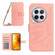 OnePlus 12 5G Global Skin Feel Sun Flower Embossed Leather Phone Case with Lanyard - Pink