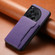 OnePlus 12 Calf Texture Card Bag Design Full Coverage Phone Case - Purple