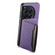 OnePlus 12 Calf Texture Card Bag Design Full Coverage Phone Case - Purple