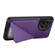 OnePlus 12 D04 Calf Texture Dual Card Slot Holder Phone Case - Purple