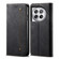OnePlus 12 Denim Texture Casual Style Horizontal Flip Leather Case - Black