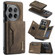 OnePlus 12 DG.MING M2 Series 3-Fold Multi Card Bag + Magnetic Phone Case - Coffee