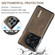 OnePlus 12 DG.MING M2 Series 3-Fold Multi Card Bag + Magnetic Phone Case - Coffee