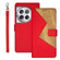 OnePlus 12 idewei Two-color Splicing Leather Phone Case - Red
