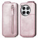 OnePlus 12 Zipper Wallet Vertical Flip Leather Phone Case - Rose Gold