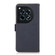 OnePlus 12R KHAZNEH Side-Magnetic Litchi Genuine Leather RFID Phone Case - Blue