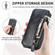 OnePlus 12R Zipper Wallet Vertical Flip Leather Phone Case - Black