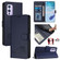 OnePlus 9 Cat Rat Embossed Pattern RFID Leather Phone Case with Lanyard - Blue