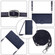OnePlus 9 Cat Rat Embossed Pattern RFID Leather Phone Case with Lanyard - Blue