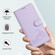 OnePlus 9 Cat Rat Embossed Pattern RFID Leather Phone Case with Lanyard - Purple