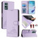 OnePlus 9 Pro Cat Rat Embossed Pattern RFID Leather Phone Case with Lanyard - Purple