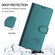 OnePlus 9R / 8T Cat Rat Embossed Pattern RFID Leather Phone Case with Lanyard - Peacock Green