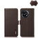 OnePlus Ace 2 5G KHAZNEH Side-Magnetic Litchi Genuine Leather RFID Phone Case - Brown