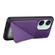 OnePlus Ace 2V D04 Calf Texture Dual Card Slot Holder Phone Case - Purple