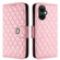 OnePlus CE 3 Lite 5G / Nord N30 Rhombic Texture Flip Leather Phone Case with Lanyard - Pink