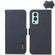 OnePlus Nord 2 5G KHAZNEH Side-Magnetic Litchi Genuine Leather RFID Phone Case - Blue