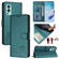 OnePlus Nord 2 Cat Rat Embossed Pattern RFID Leather Phone Case with Lanyard - Peacock Green