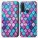 TCL 20 SE CaseNeo Colorful Magnetic Leather Phone Case - Purple Scales