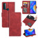 TCL 20 SE Dual-side Magnetic Buckle Horizontal Flip Leather Case with Holder & Card Slots & Wallet - Red