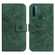 TCL 20 SE Skin Feel Sun Flower Pattern Flip Leather Phone Case with Lanyard - Green