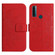 TCL 20 SE Skin Feel Sun Flower Pattern Flip Leather Phone Case with Lanyard - Red