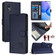 TCL 201 Cat Rat Embossed Pattern RFID Leather Phone Case with Lanyard - Blue